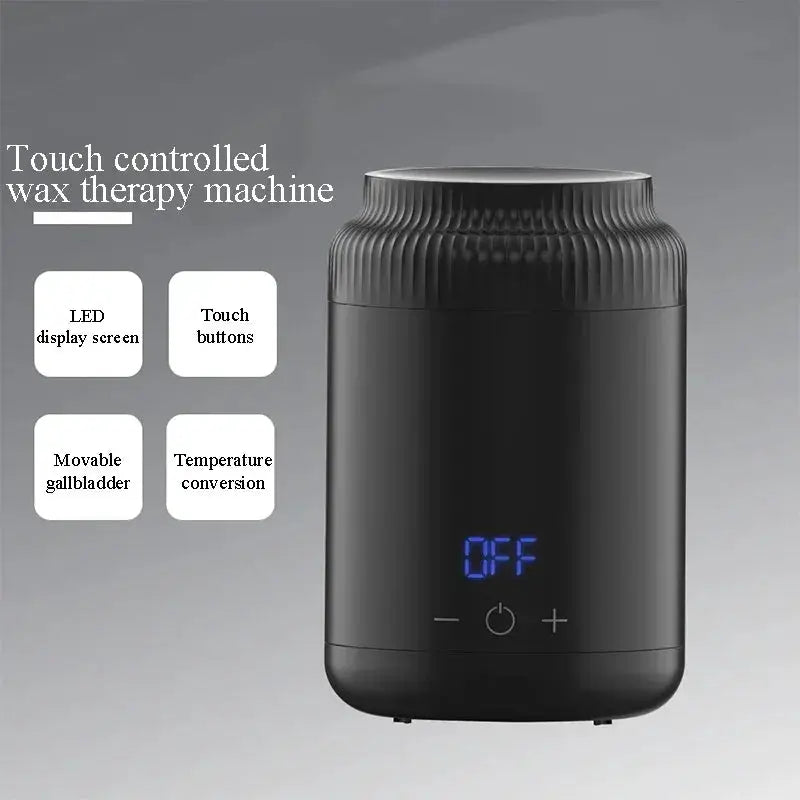 Wax heater 40W by Simples Market, black compact waxing device with LED display and touch control