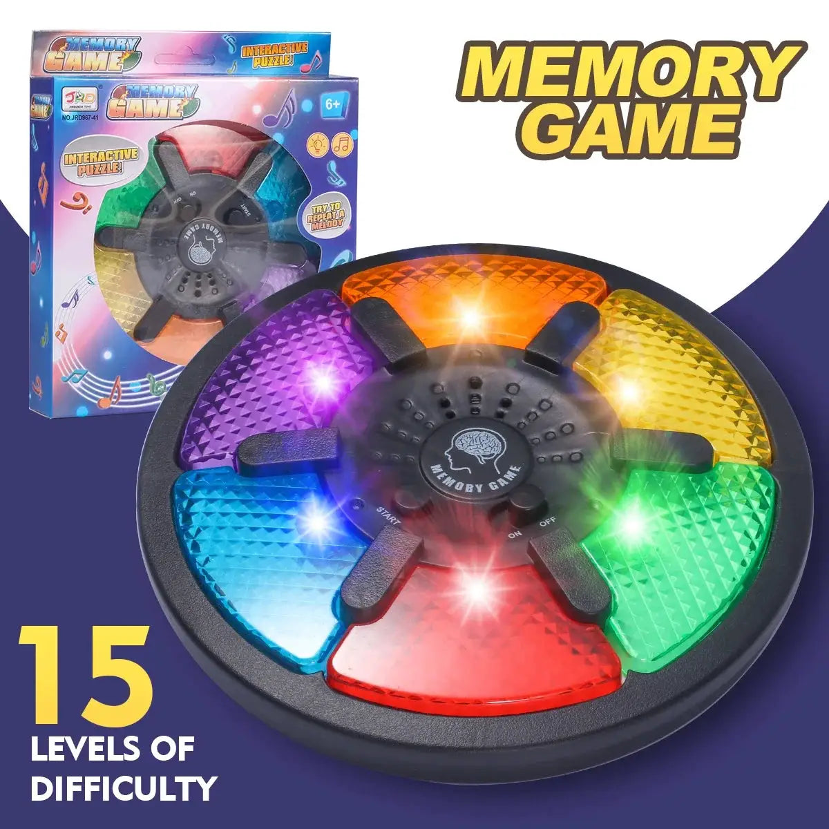 Memory Game Machine Handheld Electronic Memory Challenge With Light And Sound For Cognitive Training