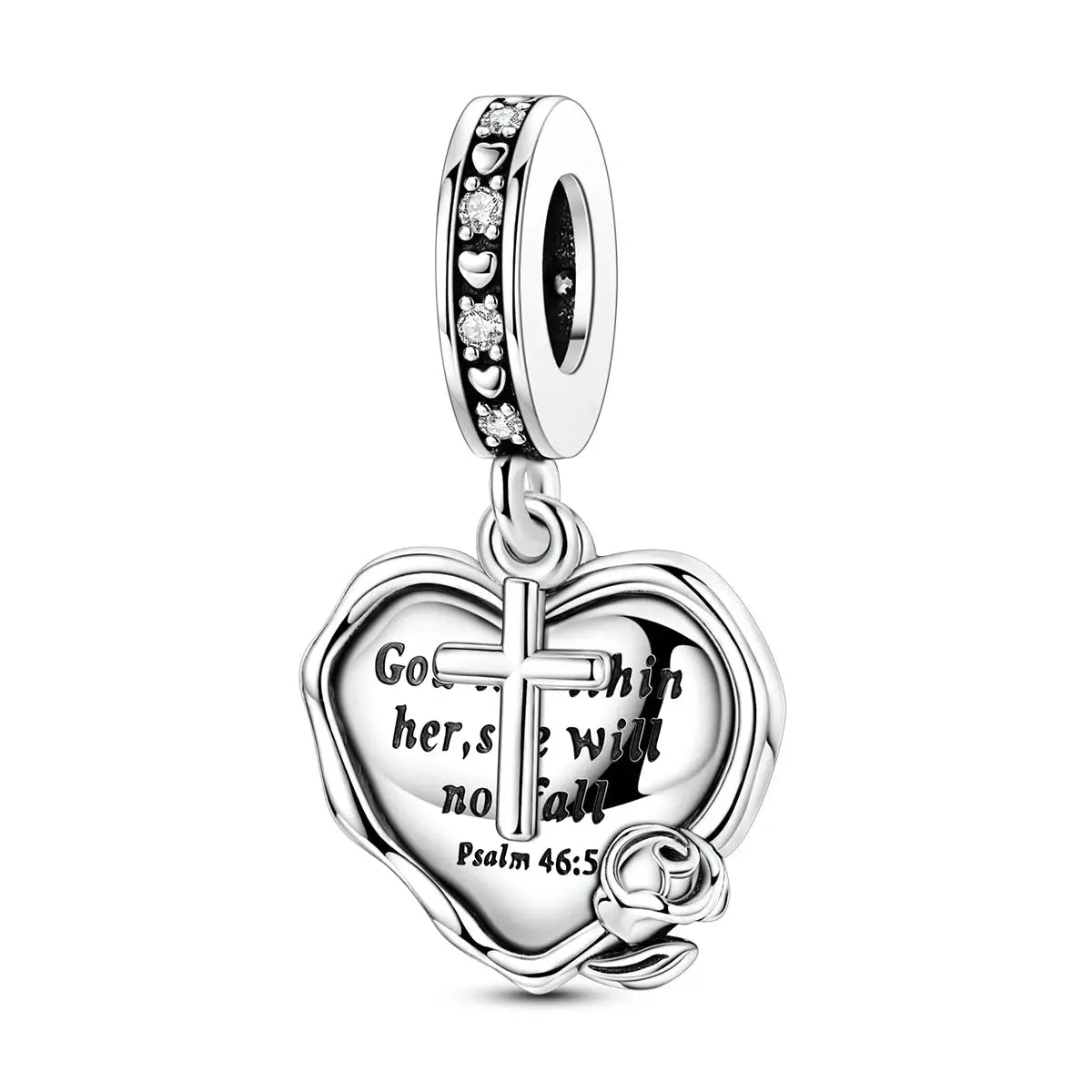 925 Silver Charm Openable Nesting Doll Rose Princess Dress Pendant for Bracelet DIY Fashion Jewelry