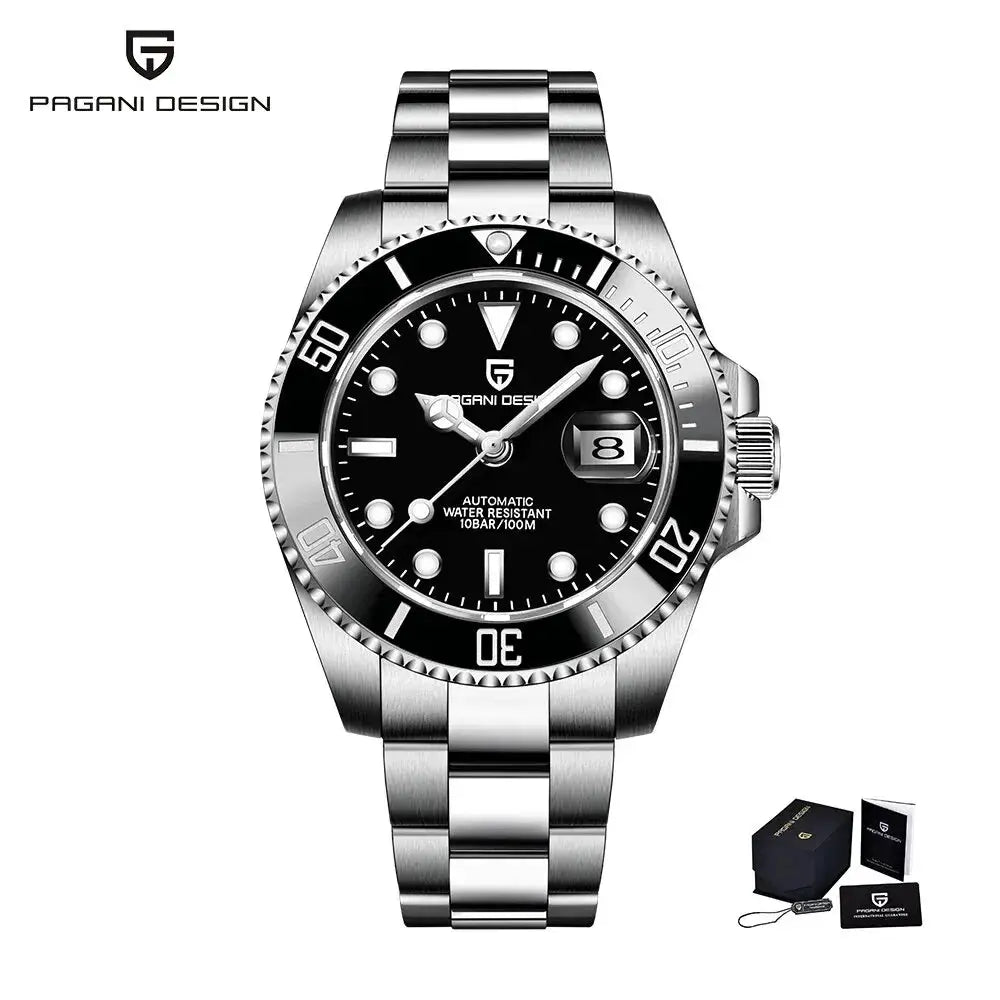 PAGANI DESIGN 2026 Mens Automatic Mechanical Watch 40mm Stainless Steel Waterproof Miyota 8215 Relogio