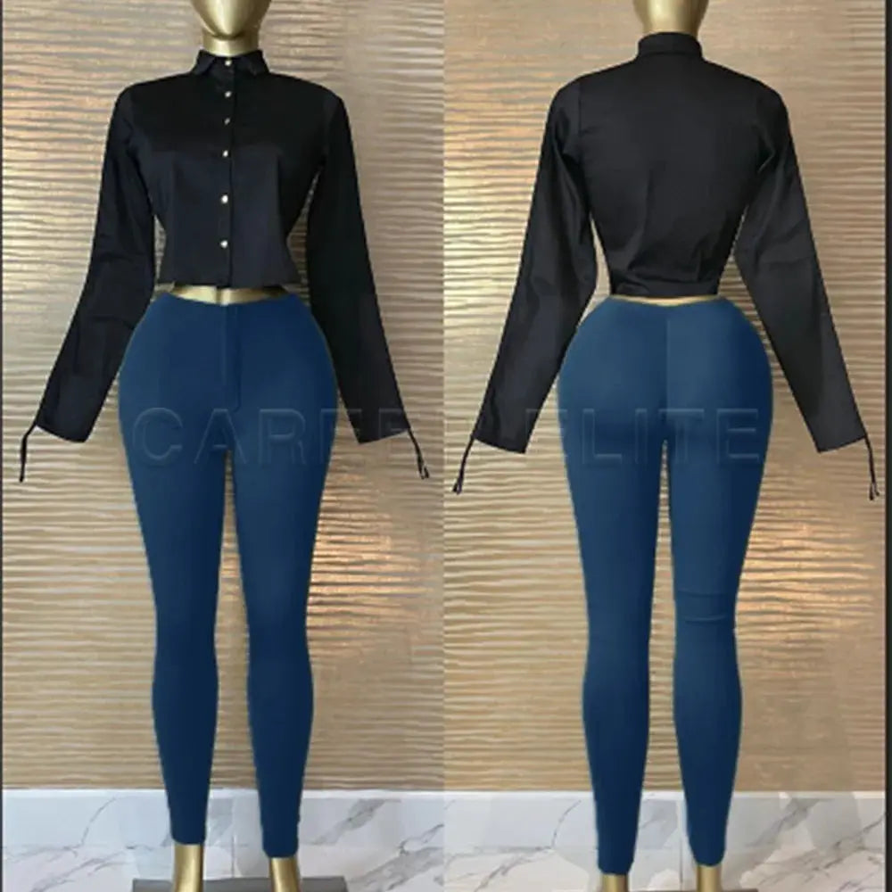 FlexiWear Women High Waist Skinny Leggings Push Up Fit With Stretchy Cotton Elastane Ankle Length