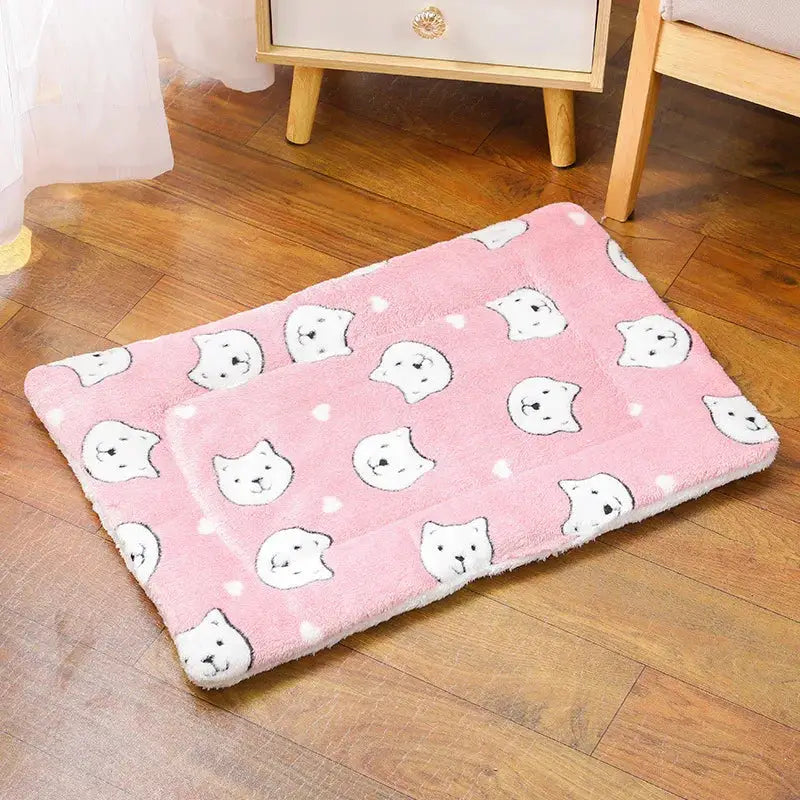 Thick Flannel Pet Mat Bed For Dogs And Cats Soft Sleeping Mat Blanket For Puppies And Kittens