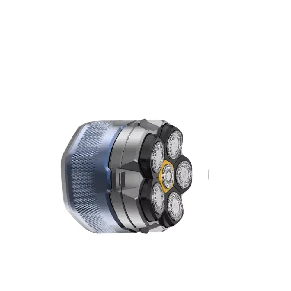 HOMEFISH 6D electric rotary head shaver, blue-silver finish, rechargeable and waterproof