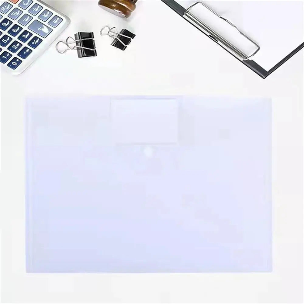 Simples Market A4 waterproof transparent file folder, large-capacity document holder for organizing files