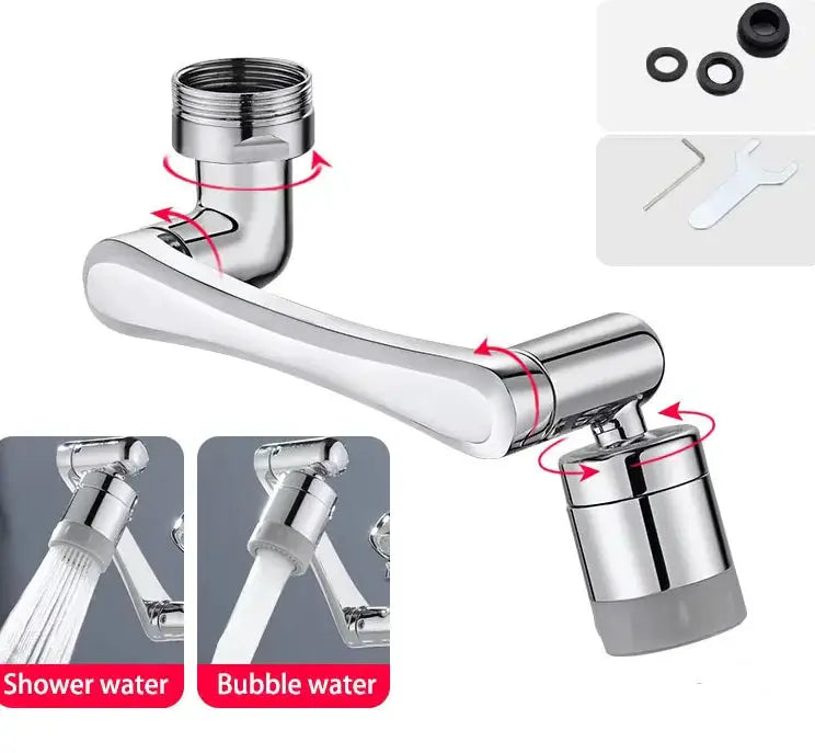 Simples Market chrome faucet sprayer head universal 1080° rotating kitchen spray nozzle with washers and wrench