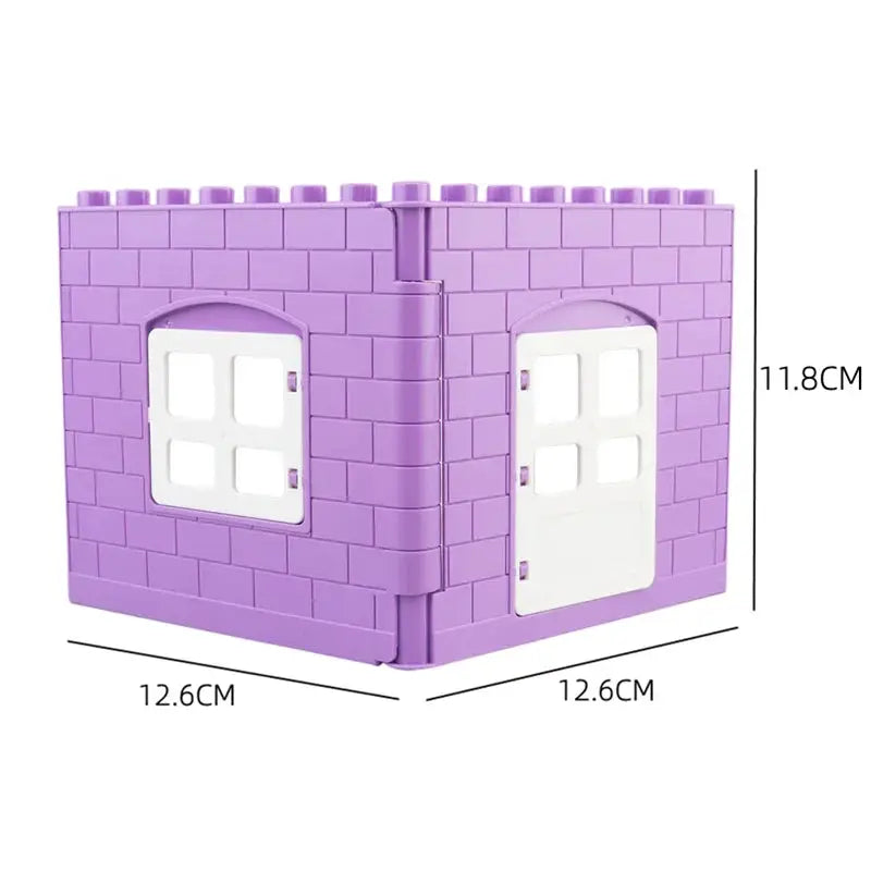 Big Building Blocks Houses Kit With Doors Windows Walls And Roof Compatible With Large Bricks Boys And Girls Toy Gifts