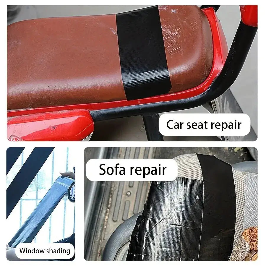 Black Cloth Based Leather Repair Tape For Cushions Car Seats And Sofas Leak Repair And Wear Resistant