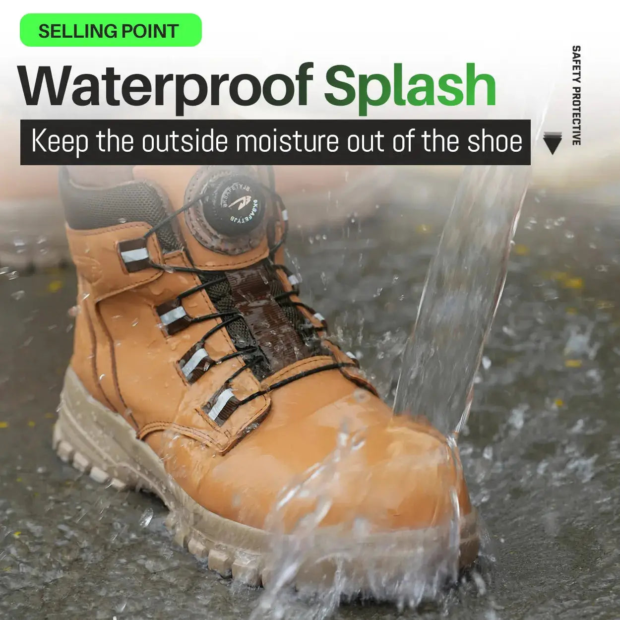 FortisGuard Waterproof Steel Toe Safety Boots For Men Anti Smash And Stab Resistant Work Footwear