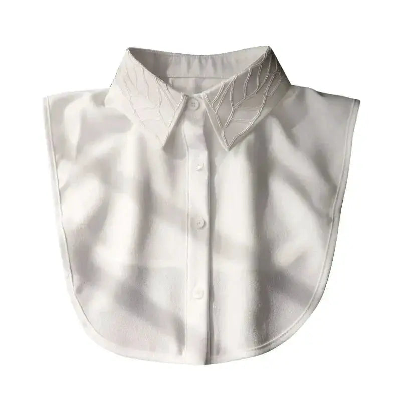 Detachable White Faux Collar With Front Tie For Women And Girls Vintage Lace Blouse Collar