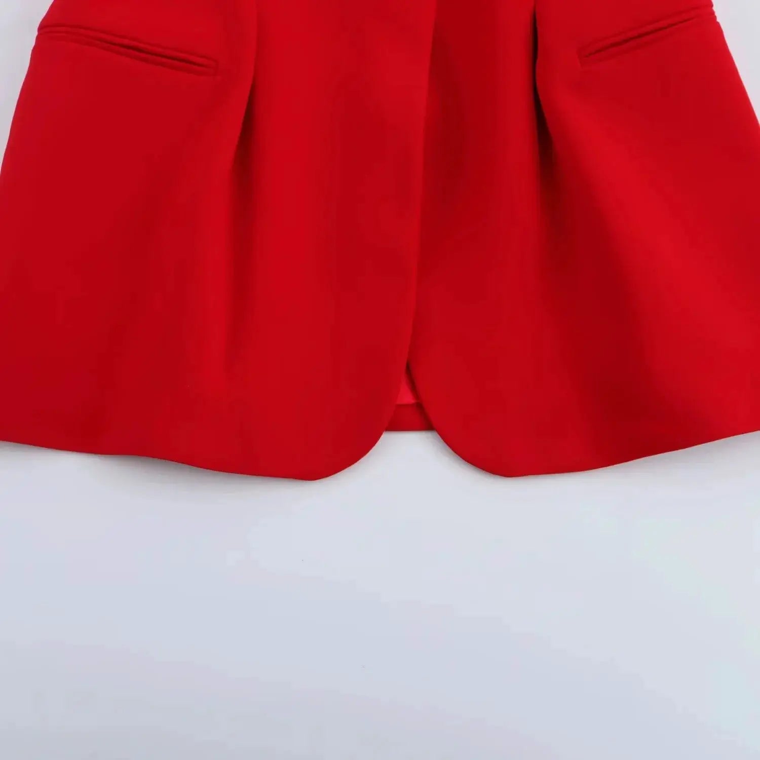 KONDALA red vest blazer suit set with high-waist wide-leg pants by Simples Market, office-ready