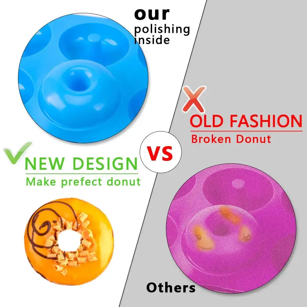 Six Hole Silicone Donut Mold Baking Pan Nonstick Flexible Donut Mold For Donuts Muffins Bagels Desserts DIY Tools