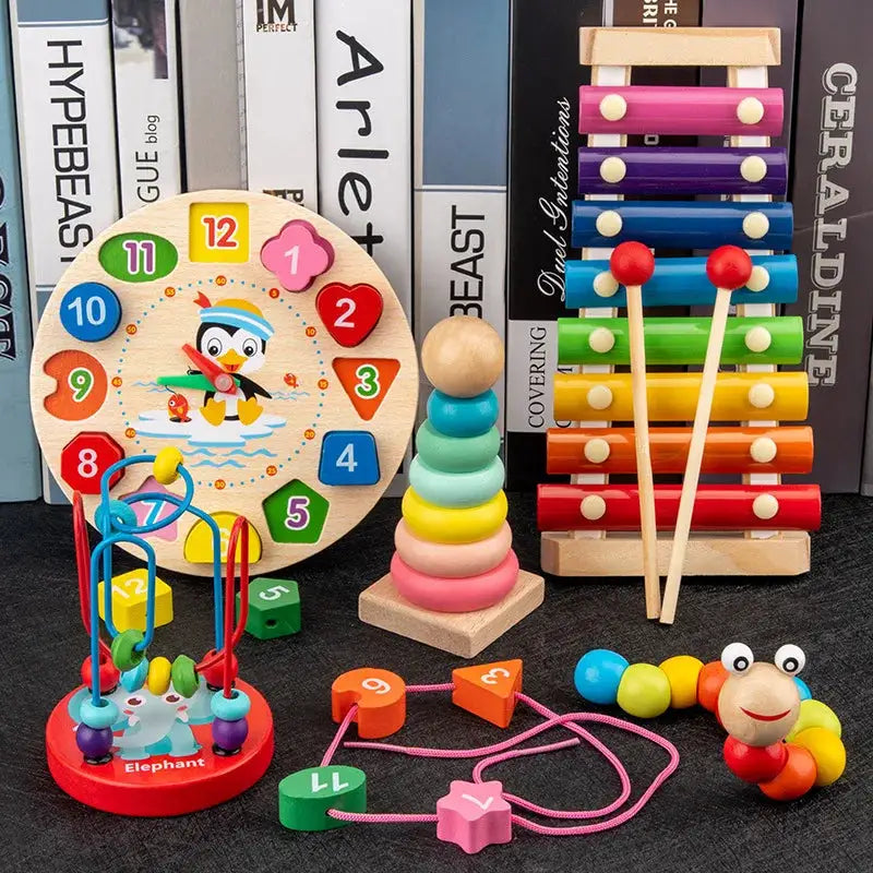 Montessori 3D Wooden Puzzles For Babies And Toddlers Early Learning Educational Wooden Toys Gift For Children