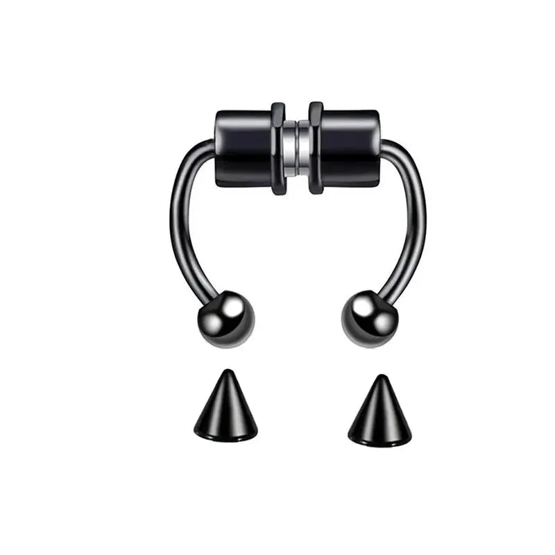 Magnetic Nose Ring Hoop Septum Non Piercing Clip Unisex Stainless Steel Punk Fashion Body Jewelry
