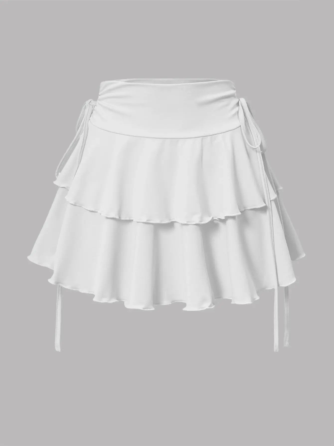 AuroraWear High Waist Solid Color Slim Fit Mini Skirt With Elastic Waistband For Summer Outdoor Versatility