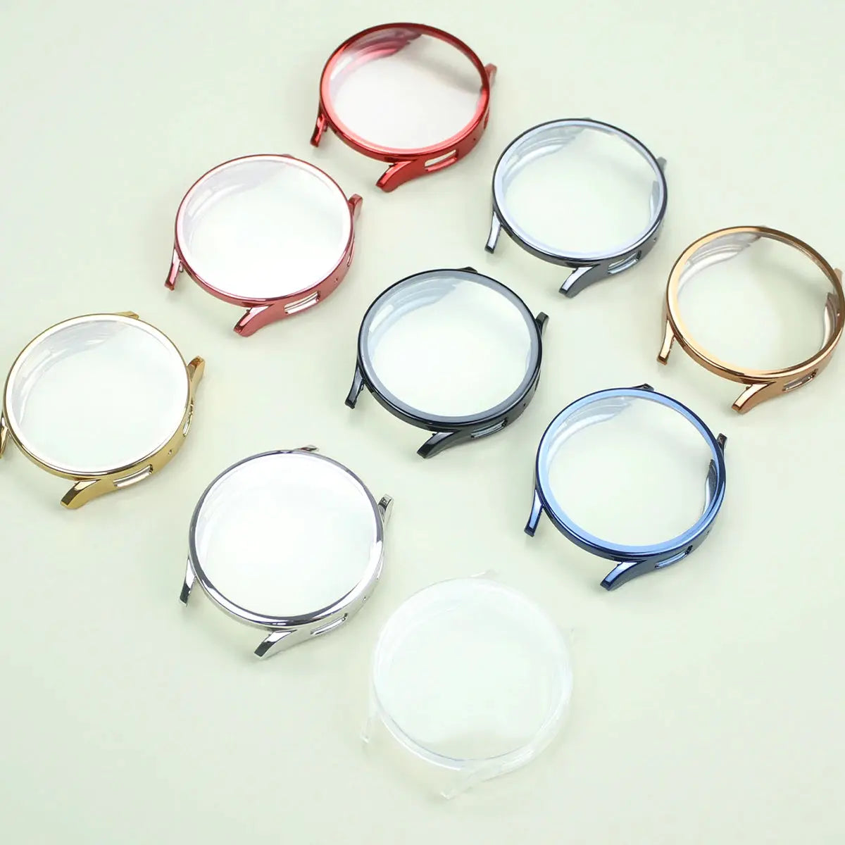 Set of 9 colorful soft TPU watch cases for Samsung Galaxy Watch (40/44mm), protective covers