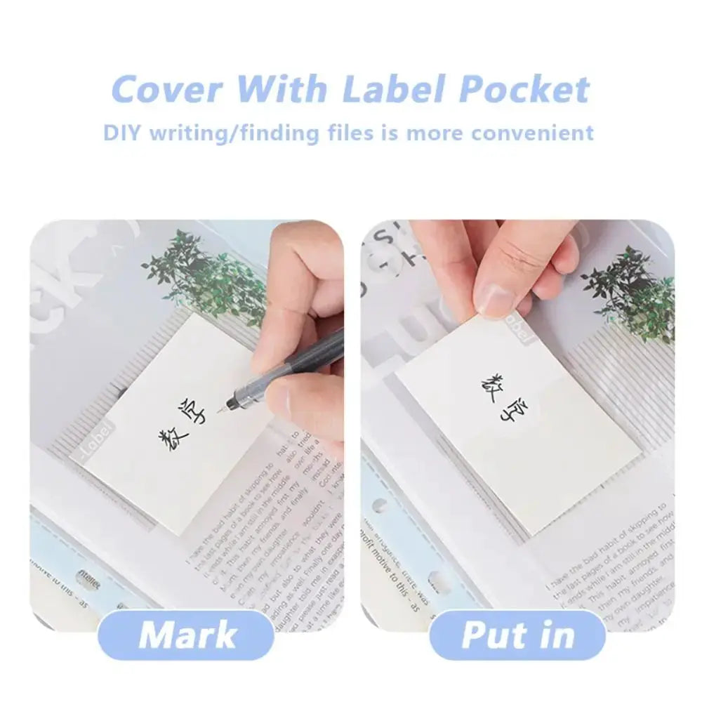 A4 file folder transparent with detachable data book, Simples Market INS Style