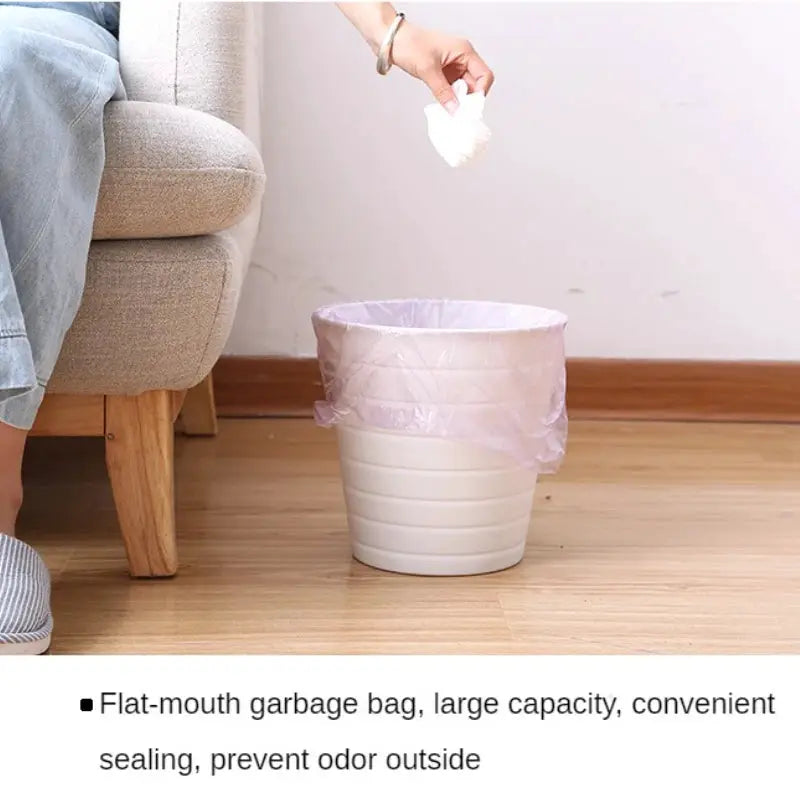 5 Rolls Pack Small Disposable Trash Bags For Kitchen Cleanup And Household Waste Bags