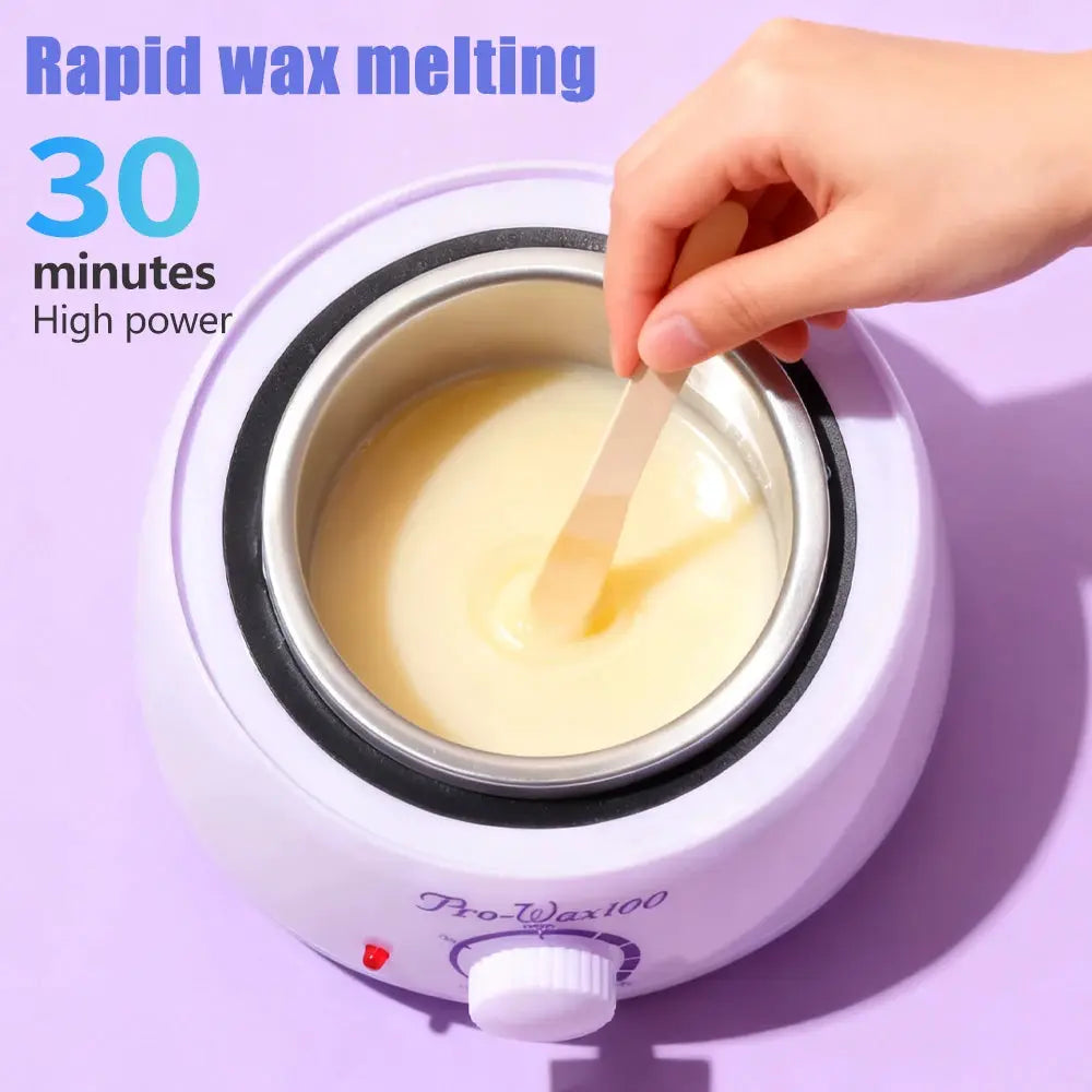 Electric wax warmer by Simples Market, white heater with adjustable temperature for hair removal at home