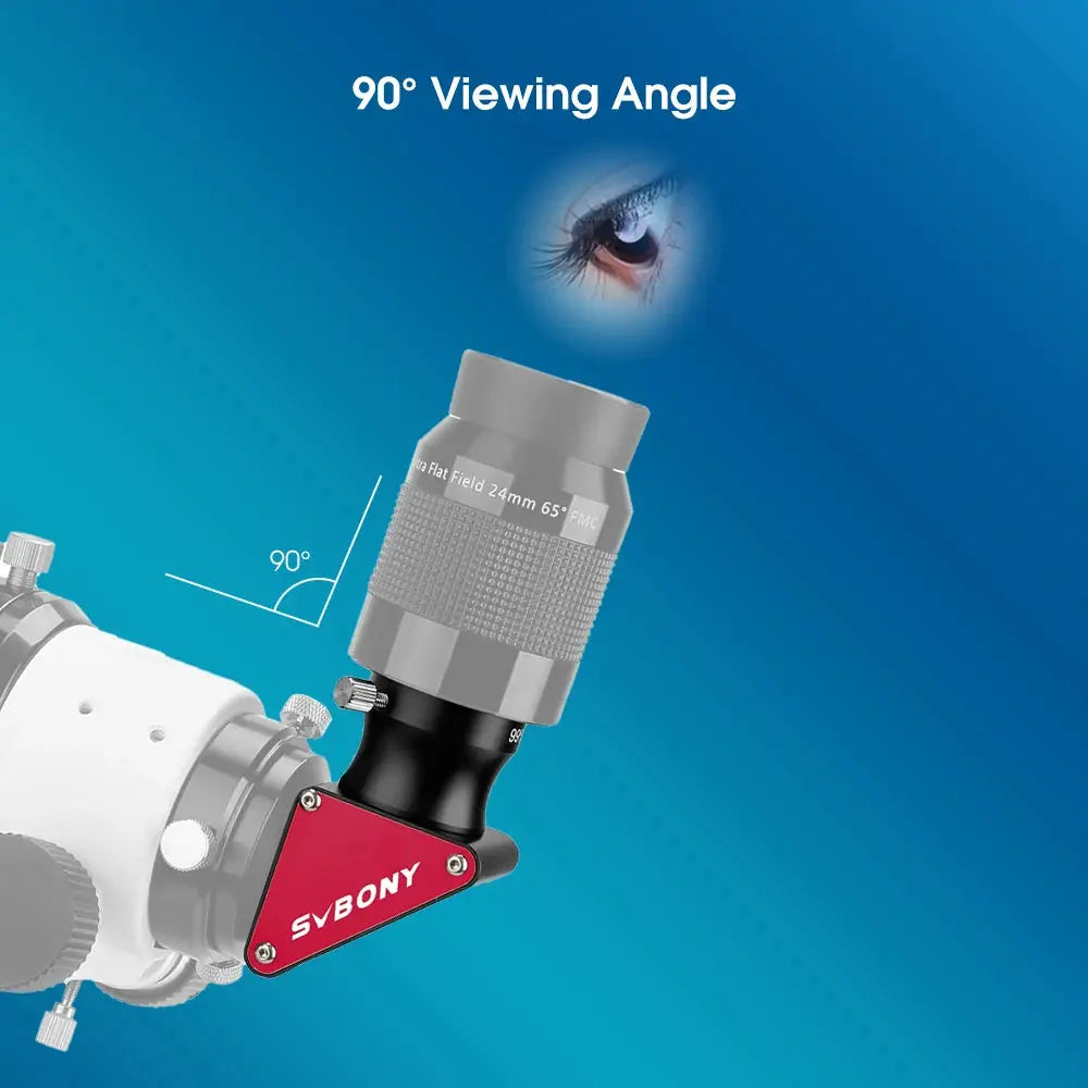 SVBONY SV188P 1.25-inch 90° dielectric mirror diagonal with red SVBONY branding