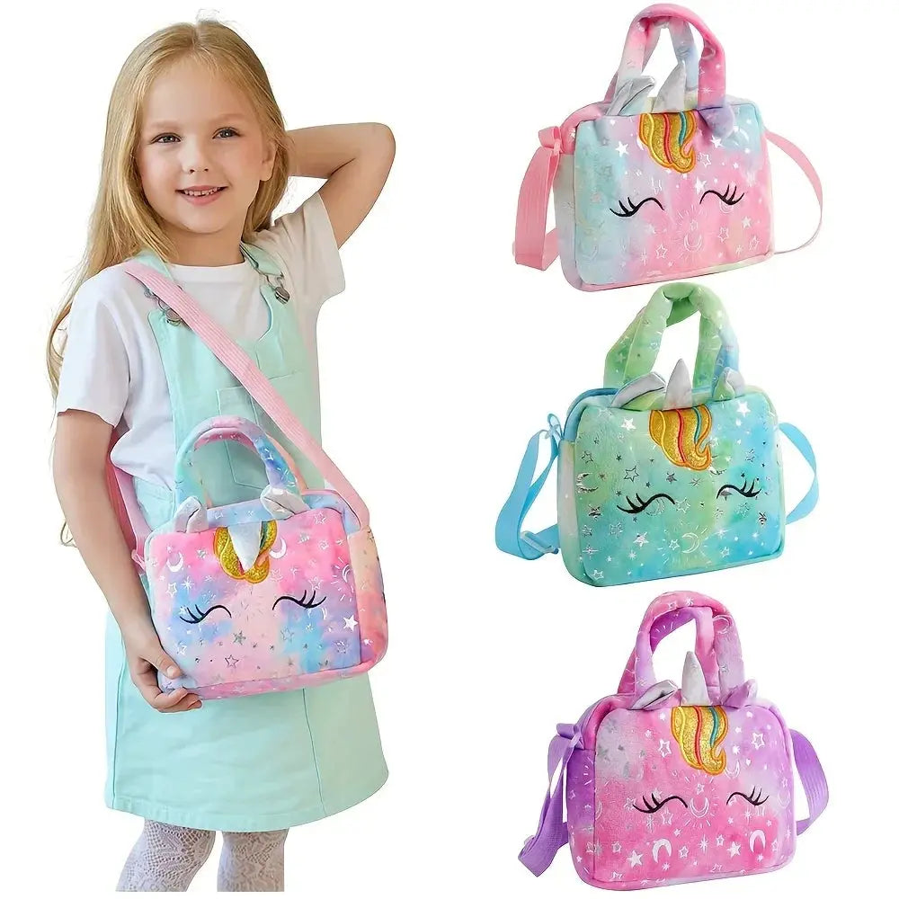 Fashion Sweet Unicorn Crossbody Handbag For Girls Cute Kid Bag Birthday Party Gift Little Girl Purse