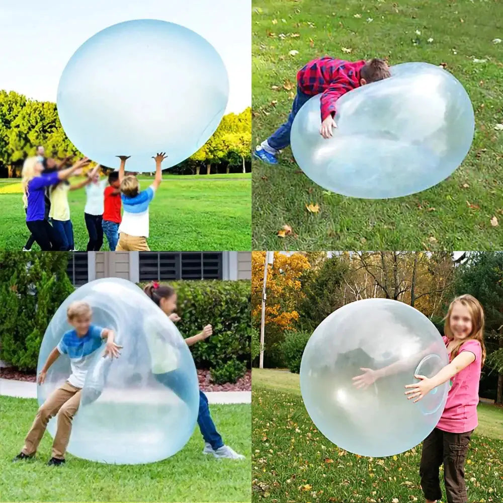 Kids Blow Up Balloon Toy Outdoor Inflatable Elastic Ball Water Filled Bubble Ball For Summer Fun Party Gift