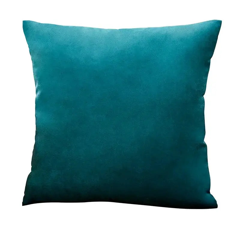 Velvet cushion cover teal 45x45 cm for living room sofa decor