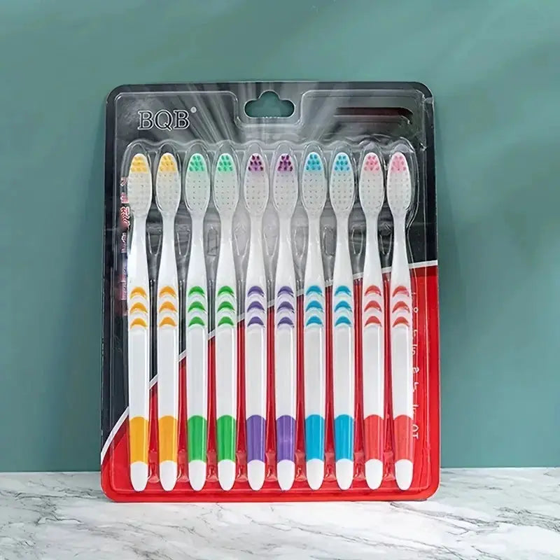 PureZen Bamboo Charcoal Nano Toothbrushes 10 Pack Ultra Soft Bristles For Gentle Gum Care And Antibacterial Protection