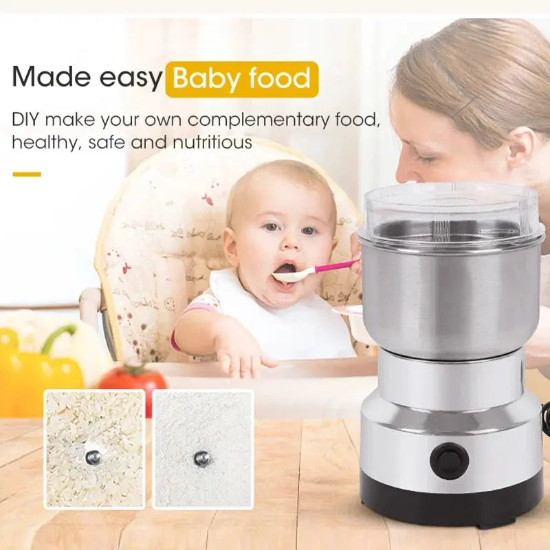 Mini Electric Grinder 300ml Ultrafine Pulverizer For Baby Food Coffee Spice Pepper Grain Mill Two Or Four Blades