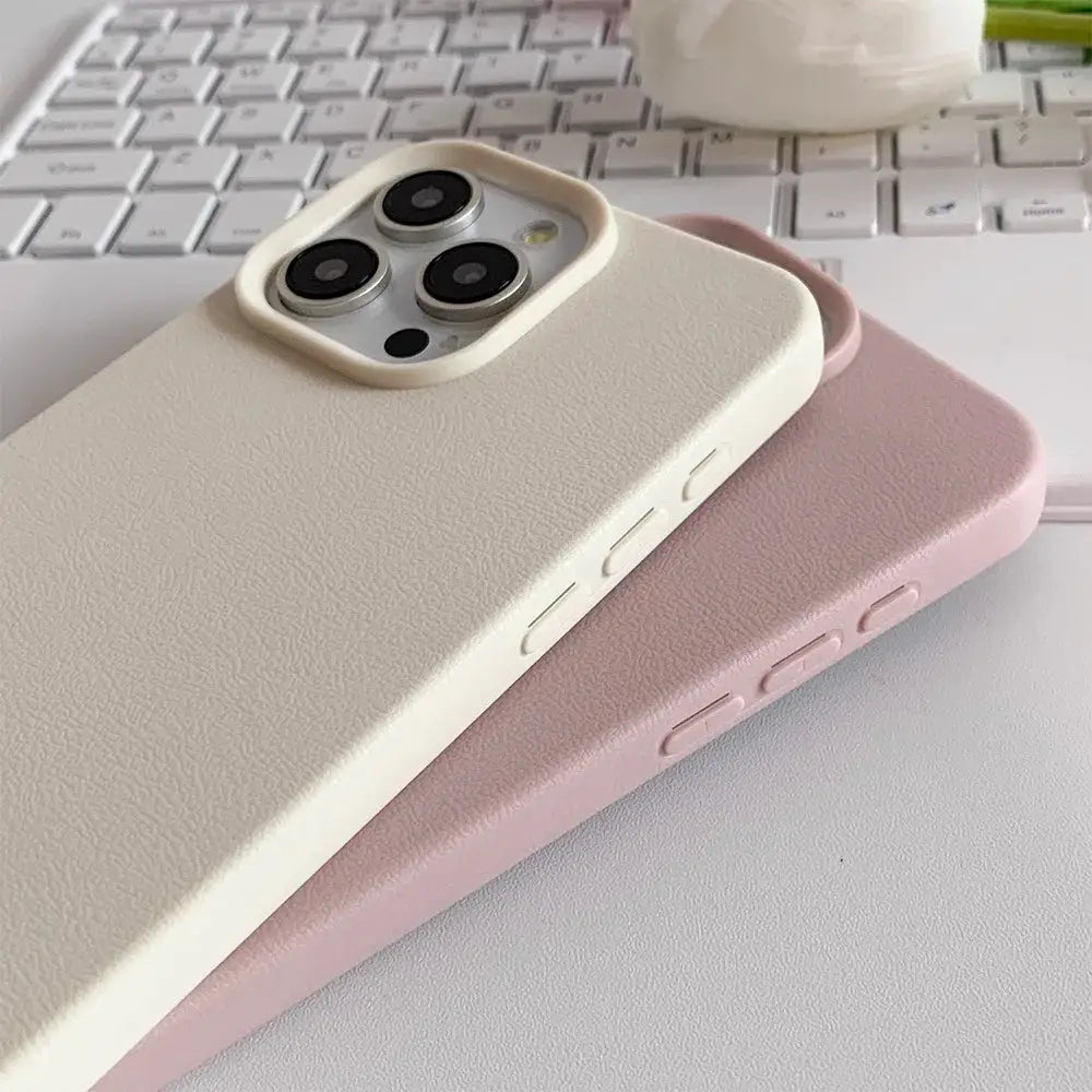 Leather Phone Case For iPhone 11 Through 17 Pro Max And iPhone Air Soft TPU Shockproof Funda Cover
