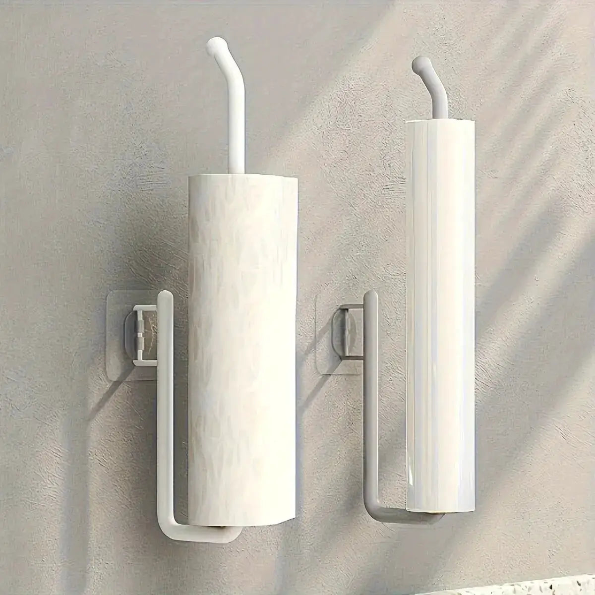 Punch Free Wall Mounted Paper Towel Rack And Toilet Paper Holder For Kitchen And Bathroom Accessories