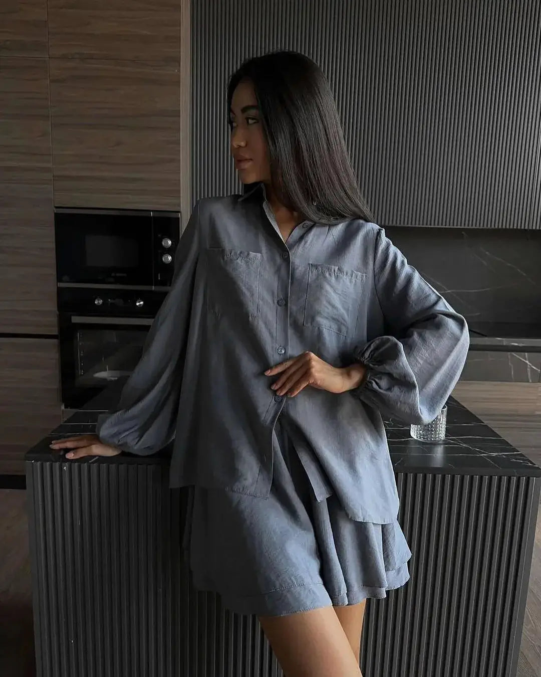 Casual Loose Two Piece Short Sets for Women Summer Spa Vacation Outfit