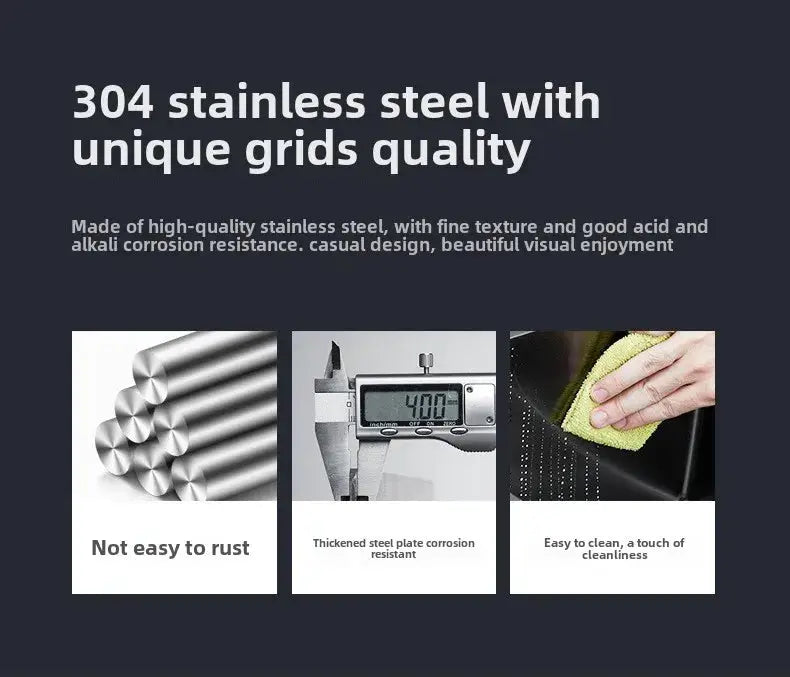 304 stainless steel bar sink banner with rust-resistant, easy-to-clean features.