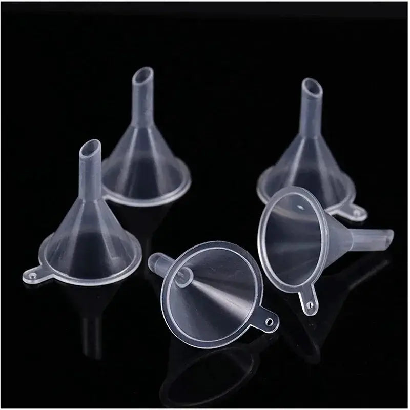 100 Pieces Plastic Small Funnels For Perfume And Essential Oils Mini Liquid Transfer Tools For Narrow Neck Bottles