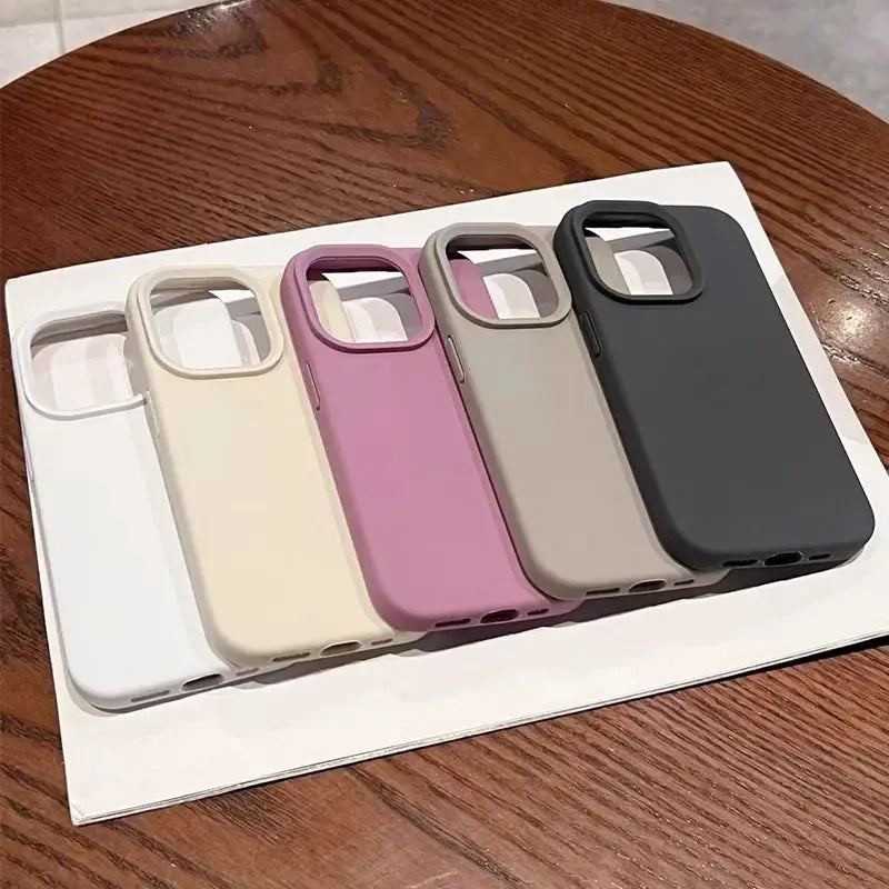 Genuine Liquid Silicone Rugged Case for iPhone 11 to 16 Pro Max Plus Shockproof Soft Back Titanium Gray