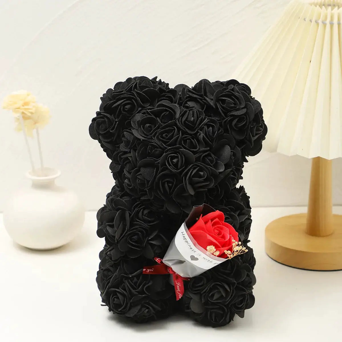 Foam Rose Teddy Bear Carry Bouquet For Weddings Mothers Day Nurses And Teachers And Other Celebrations