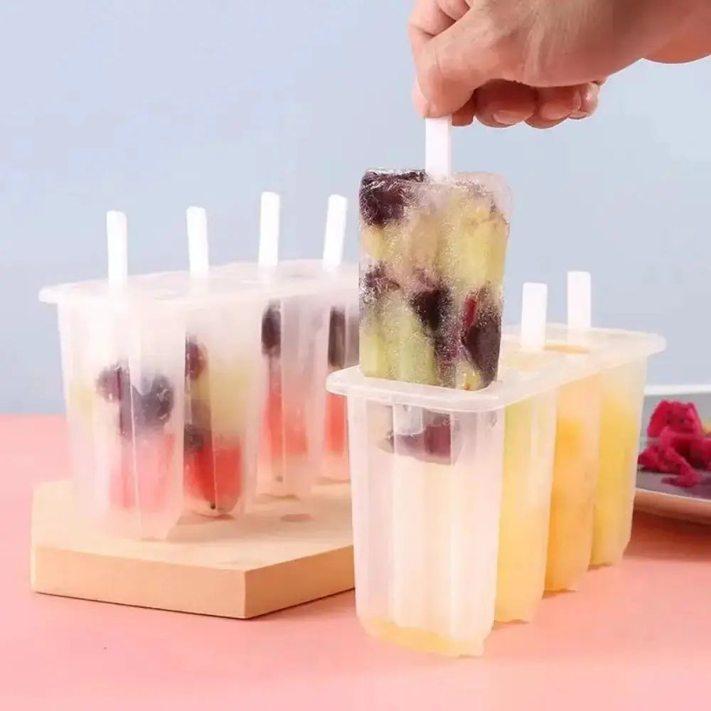 4 Link Popsicle Mold With Lid For Homemade Mung Bean Popsicles And Ice Cream Treats At Home