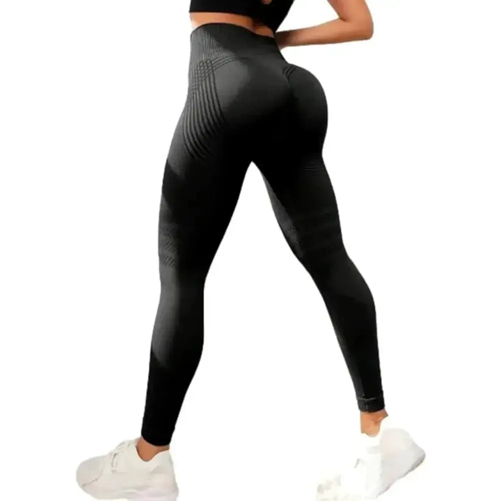 Slimove Cellulite 3D Leggings by Simples Market, black high-waisted butt-lifting gym wear.