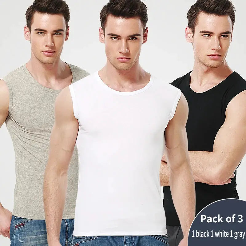 Mens Youth Cotton Vest Wide Shouldered Breathable Sweat Absorbent Sports Top For Basketball Football Fitness Slim Joker