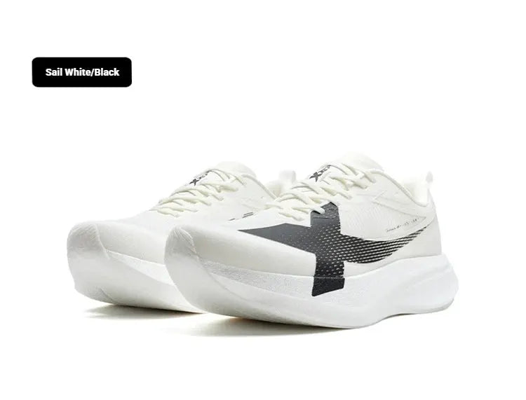 XTEP 2000km PRO men's running shoes, Sail White/Black, lightweight, durable, comfortable pair
