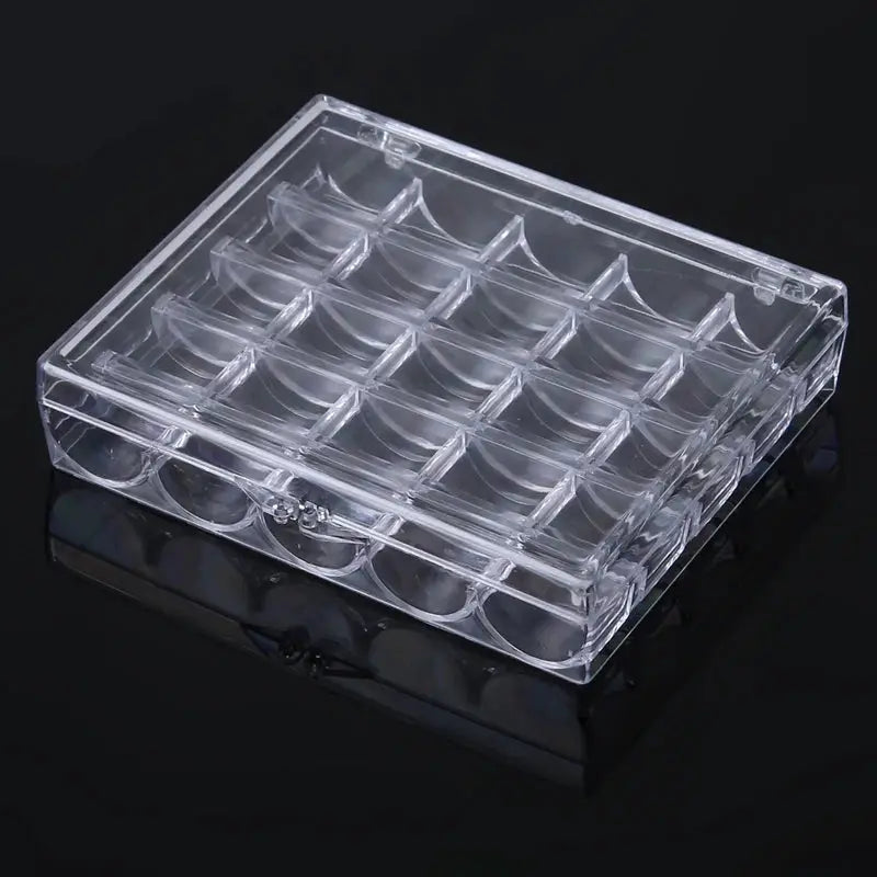 1 Piece 25 Spools Empty Bobbins Storage Box For Sewing Accessories Tools Plastic Bobbin Case Knitting Needle Organizer