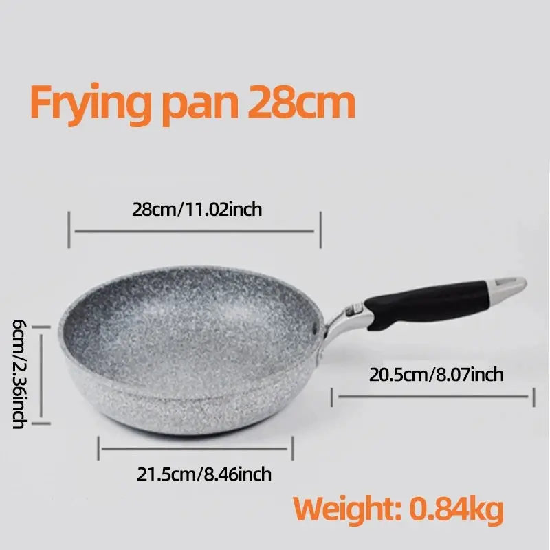 Durable Stone Frying Pan Set 20 24 26 28 Cm Nonstick Skillet For Induction And Gas Stove Cooking