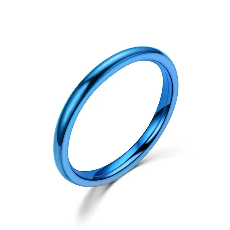 2mm Rose Gold Stainless Steel Ring For Women And Girls Minimalist Fashion Jewelry Gift