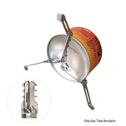 Gas cylinder tripod stove holder for camping by Simples Market with foldable metal brackets