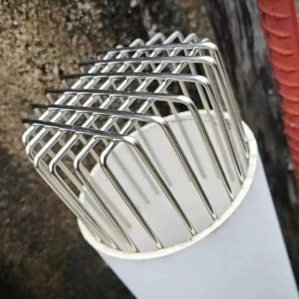 Round stainless steel roof drain cover with anti-blocking lattice grid, Simples Market