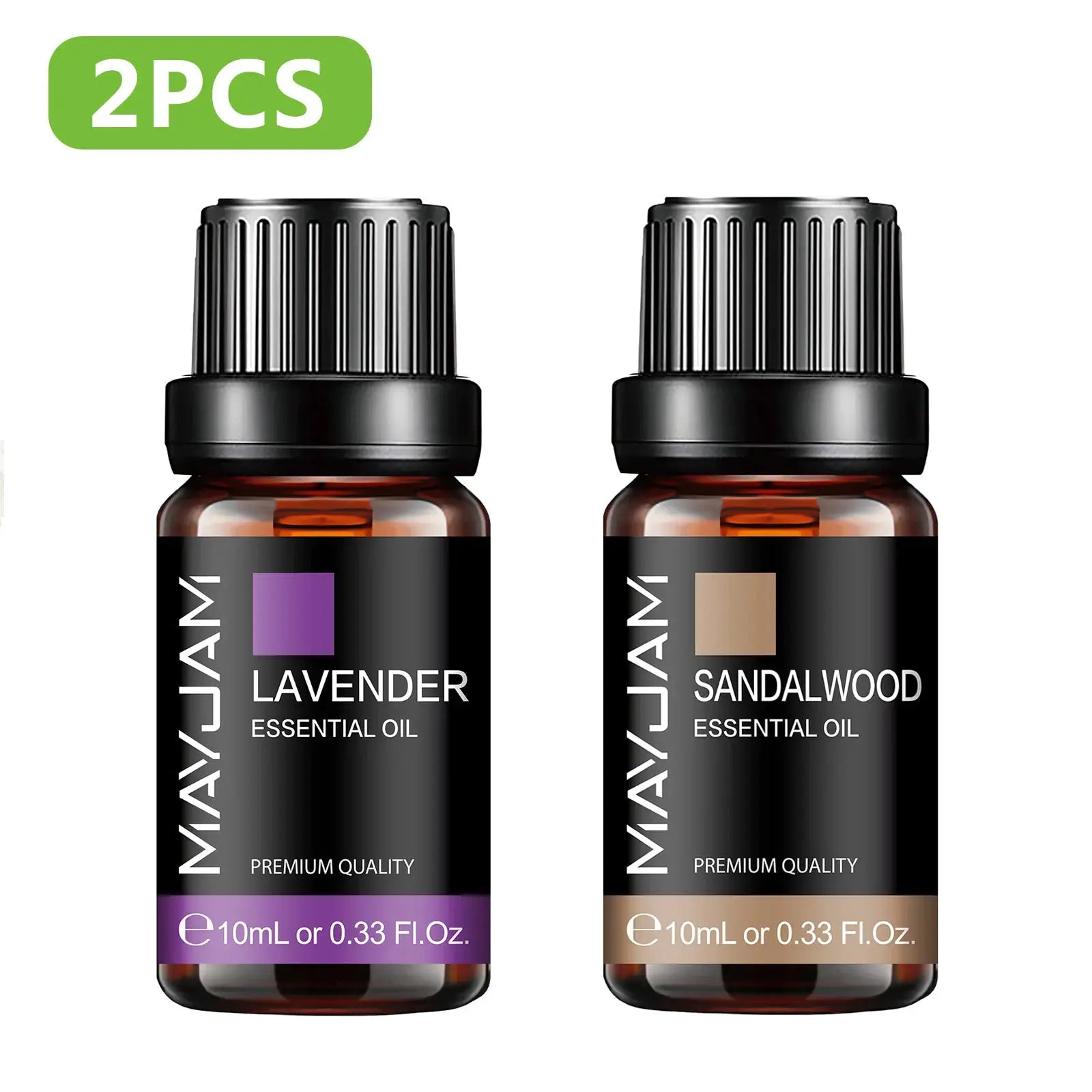 MAYJAM Essential Oil Set With Citronella Jasmine Eucalyptus Orange Lemongrass Black Pepper Cajeput Cypress Ginger