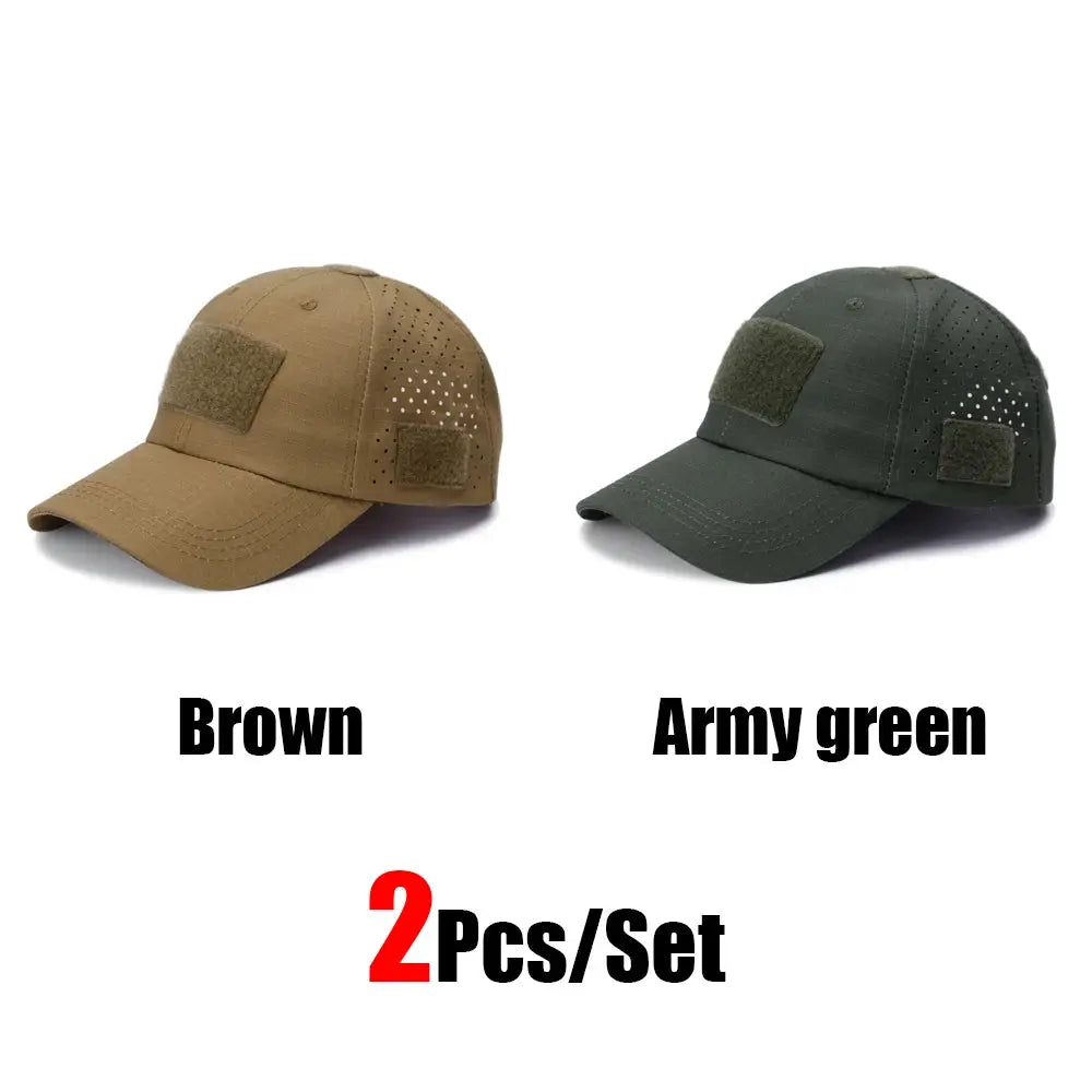 Mens Camouflage Baseball Cap Breathable Sun Protection Hat For Outdoor Sports Hunting Hiking Camping Beach Fishing