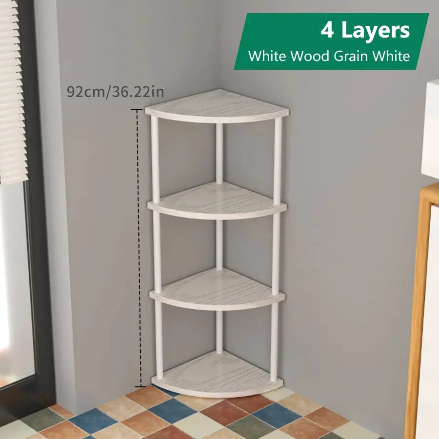 Wall Corner Shelf Storage Rack With Tiers For Living Room Kitchen Bedroom Bookshelf Plant And Flower Display 3 4 5 6