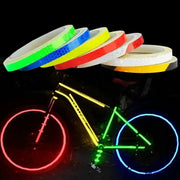 1cm By 8m Reflective Fluorescent Bike Tape Strips For Bicycle Helmet Motorcycle Scooter MTB Cycling Safety
