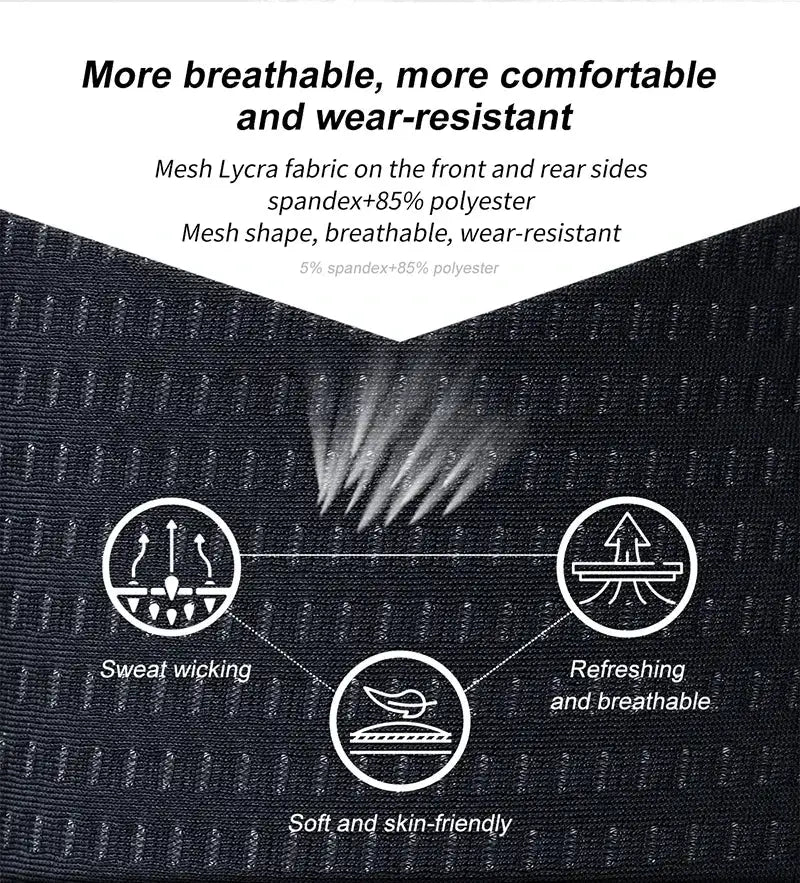 X-TIGER cycling liner shorts by Simples Market, black breathable mesh fabric with 5D padding and anti-slip leg grips