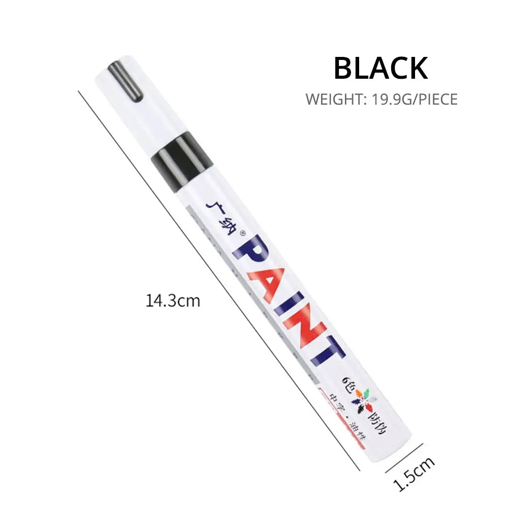 One Piece White Waterproof Tire Mark Pen For Auto Rubber Metal Permanent Paint Marker Graffiti Touch Up